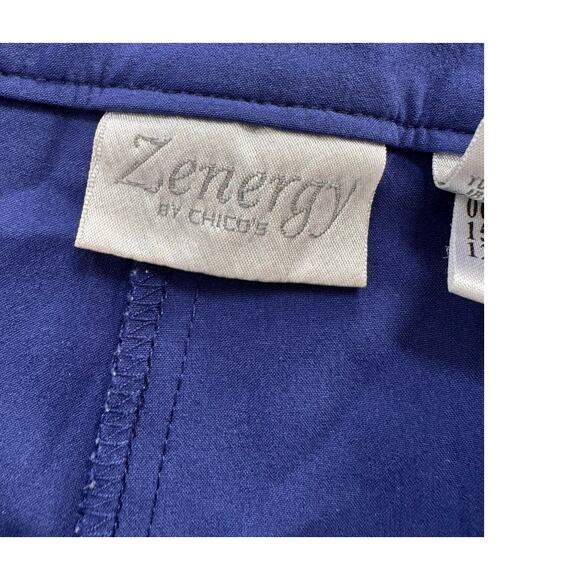 Zenergy by Chico's Blue Cropped Pants Size 2 Large 12 - Picture 3 of 9